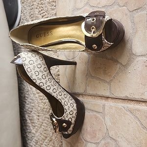 Guess brown heels